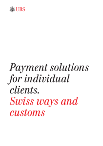 brochure Payment solutions for individual clients in Switzerland