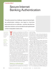 Secure Internet Banking Authentication