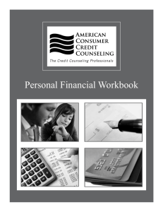 Personal Financial Workbook - American Consumer Credit