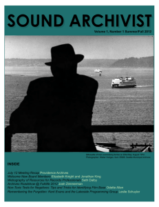 sound archivist - Seattle Area Archivists
