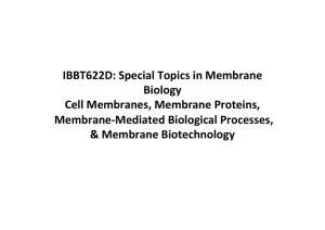 Lecture 1 Introduction to biological membranes: membrane lipids