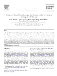 Introducing a four-domain model of perceived housing in very old age