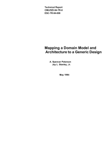 Mapping a Domain Model and Architecture to a Generic Design