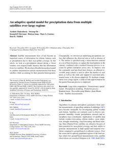 An adaptive spatial model for precipitation data from multiple