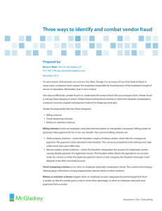 Three ways to identify and combat vendor fraud