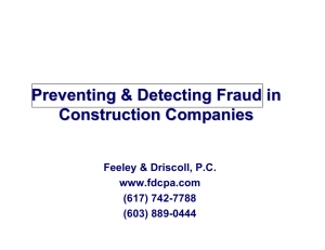 Fraud in construction companies
