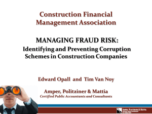 CFMA – Fraud in Construction