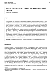 Structural Components of Lifestyle and Beyond: The Case of Hungary