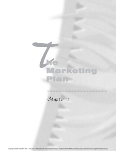 The Marketing Plan Chapter 5