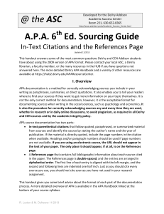 @ the ASC A.P.A. 6 Ed. Sourcing Guide
