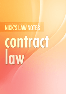 Contract Law (Part 1)