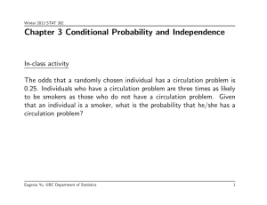 Chapter 3 Conditional Probability and Independence