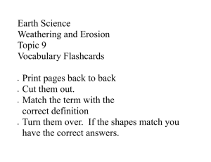 Topic 9 (Weather an d Erosion)