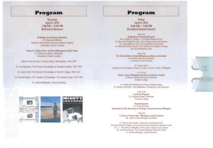 See Symposium Schedule - College of Arts and Sciences