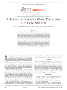 a survey of internet worm detection and containment