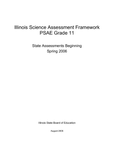 Illinois Science Assessment Framework PSAE Grade 11