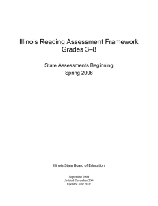Illinois Reading Assessment Framework Grades 3–8