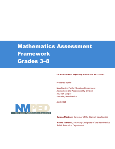Mathematics Assessment Framework Grades 3-8