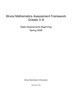 Illinois Mathematics Assessment Framework Grades 3–8