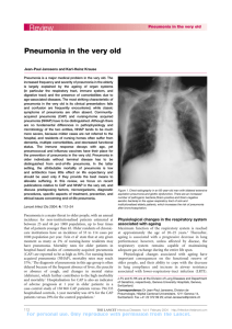 Pneumonia In The Very Old