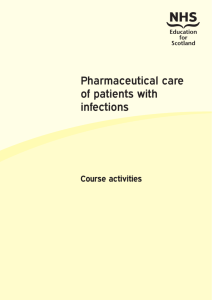 Pharmaceutical care of patients with infections