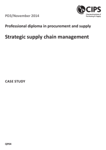 Strategic supply chain management