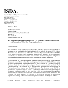 ISDA Comments on Proposed FASB Staff Position FAS 115