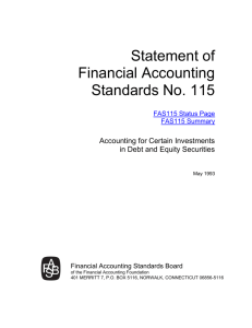 Statement of Financial Accounting Standards No. 115