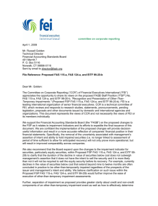 FEI CCR letter to FASB - Financial Executives International