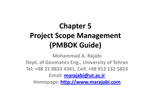 Chapter 5 Project Scope Management (PMBOK Guide)