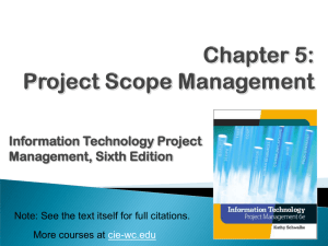 Information Technology Project Management Chapter 5