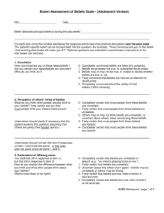 Brown Assessment of Beliefs Scale