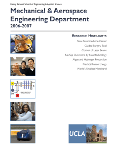 Mechanical & Aerospace Engineering Department Mechanical