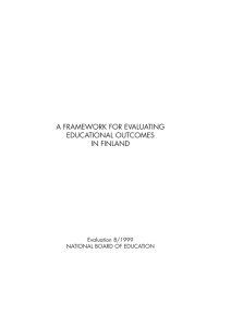 a framework for evaluating educational outcomes in finland