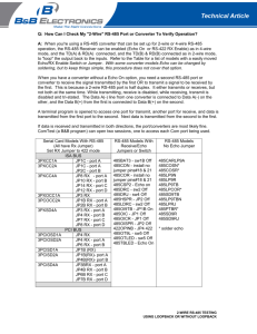 Q: How Can I Check My "2-Wire" RS-485 Port or