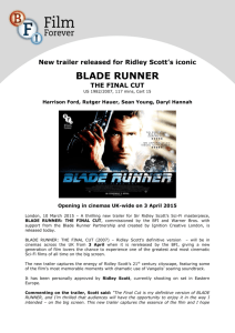 Blade Runner: The Final Cut new trailer announcement