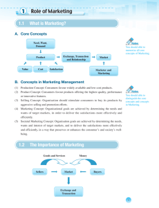 1 Role of Marketing