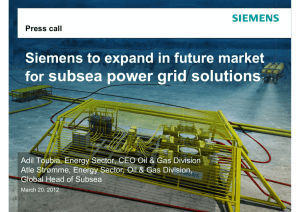 Presentation: Siemens to expand in future market for subsea power