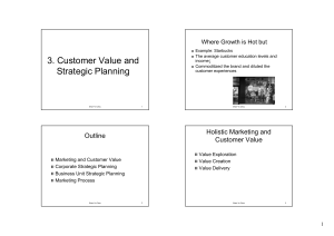 3. Customer Value and Strategic Planning
