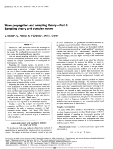 Wave propagation and sampling theory-