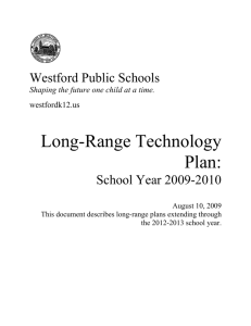 WPS Tech Plan 10 - Westford Public Schools