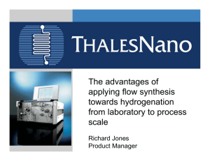 The advantages of applying flow synthesis towards hydrogenation