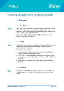 Funding infrastructure to service growth policy