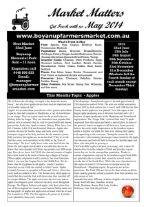 May - Boyanup and District Farmers Market