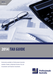 2014 tax guide - Professionals Australia