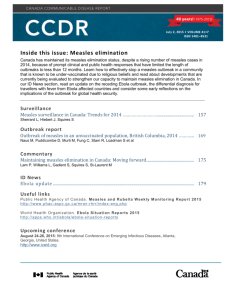 CCDR: Volume 41-7, July 2, 2015: Measles elimination
