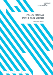 POLICY MAKING IN THE REAL WORLD