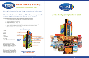 Our Schools Brochure - Fresh Healthy Vending