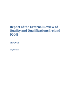 Report of the External Review of Quality and Qualifications in Ireland