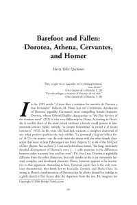Barefoot and Fallen: Dorotea, Athena, Cervantes, and Homer